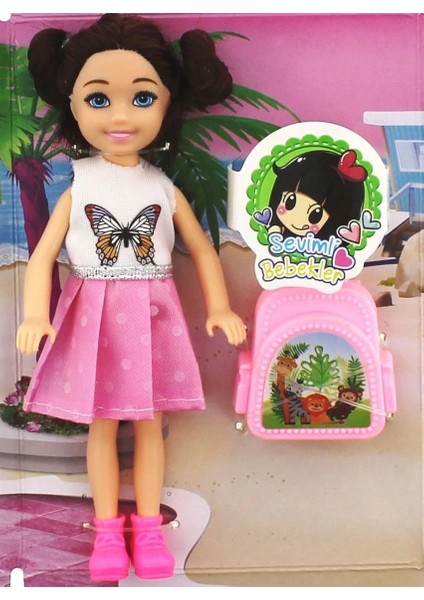 Baonier Beyaz Kelebek Elbiseli Bebeğim Seyahatte