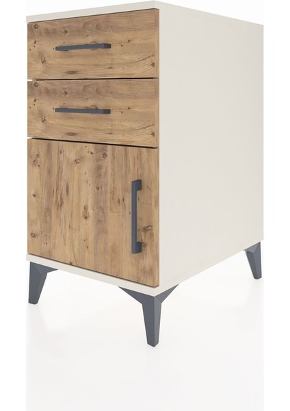 Kronos Komodin Tek Raflı 2 Çekmeceli Tek Kapaklı 44X59X80 Aytaşı-Çam modelleri