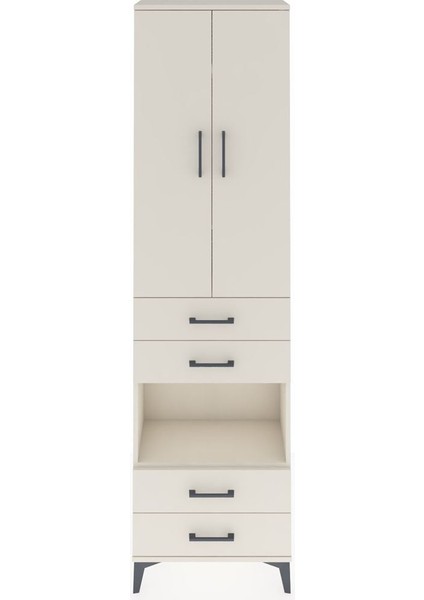 Arges Dolap 4 Raflı 4 Çekmeceli 2 Kapaklı 60X30X221 Aytaşı-Aytaşı