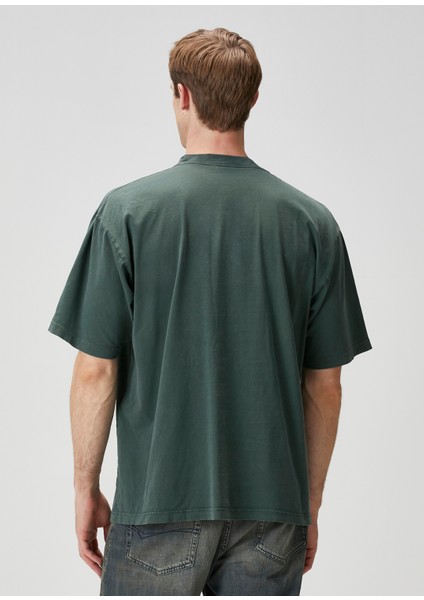 Medium Fit Bb Icon Koyu Yeşil Logo Baskılı T-Shirt fırsatları