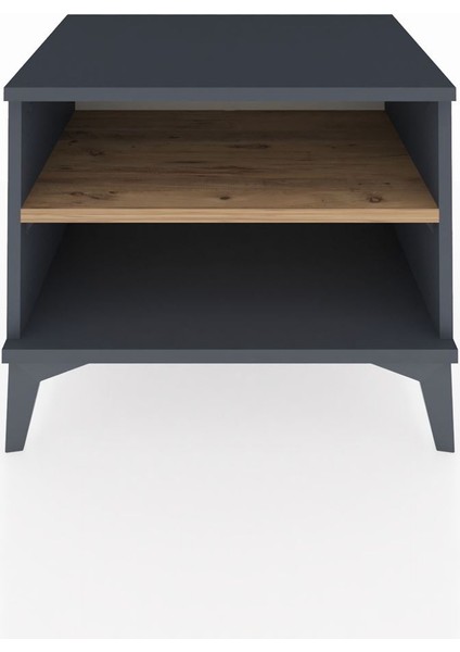 Hyperion Komodin Tek Raflı 60X44X48 Antrasit-Çam