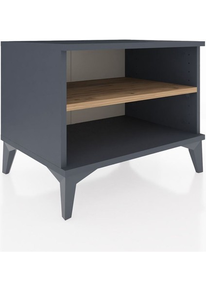 Hyperion Komodin Tek Raflı 60X44X48 Antrasit-Çam fiyatları