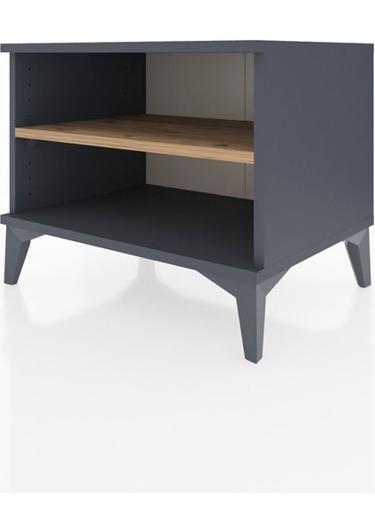 Hyperion Komodin Tek Raflı 60X44X48 Antrasit-Çam modelleri