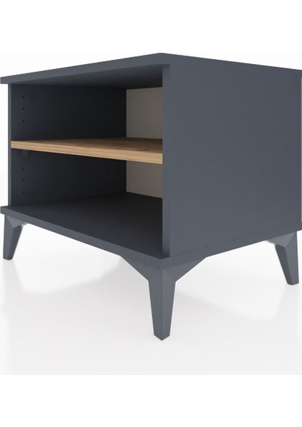 Hyperion Komodin Tek Raflı 60X44X48 Antrasit-Çam indirimleri