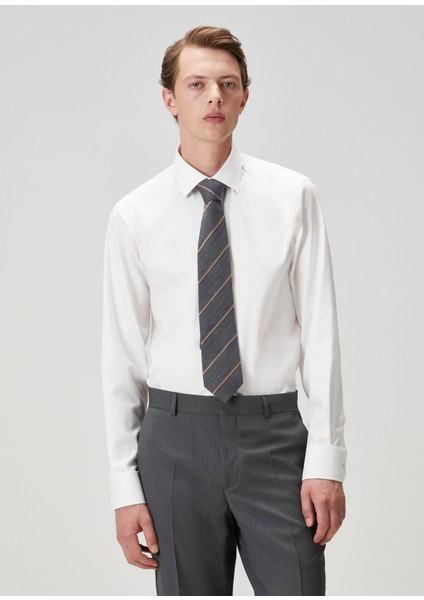 Comfort Fit Beyaz Non-Iron Twill Gömlek fiyatları