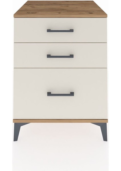 Kronos Komodin 3 Çekmeceli 60X59X80 Çam-Aytaşı