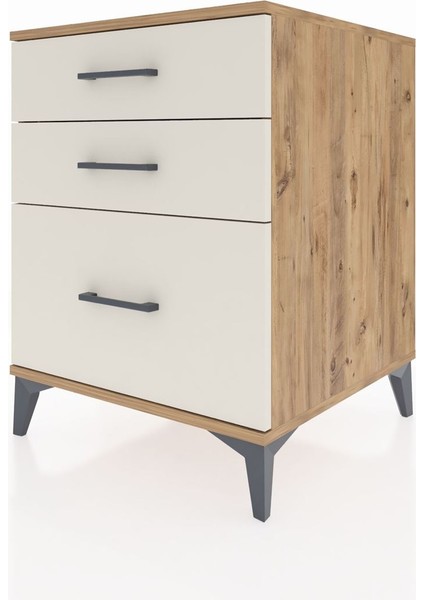 Kronos Komodin 3 Çekmeceli 60X59X80 Çam-Aytaşı modelleri