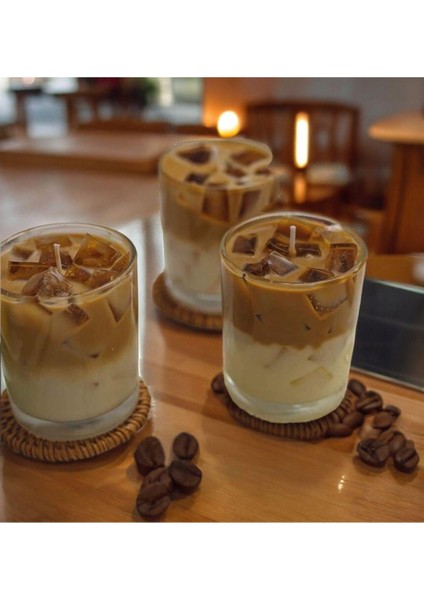 Cam Bardakta Ice Latte Kahve Kokulu Mum