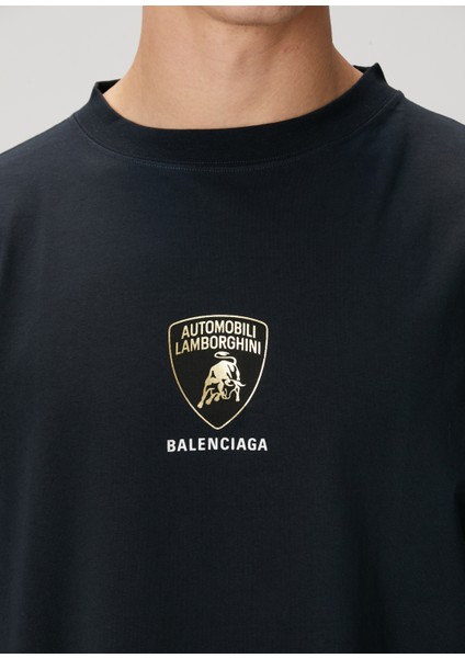 Siyah Logo Baskılı T-Shirt indirimleri