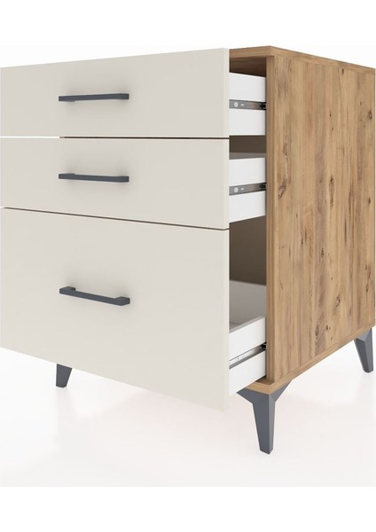 Kronos Komodin 3 Çekmeceli 60X59X80 Çam-Aytaşı fırsatları