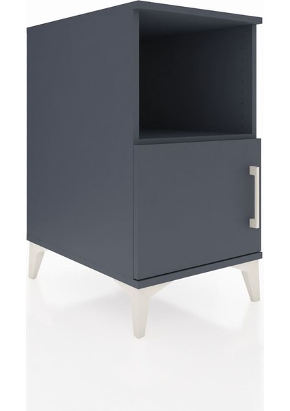 Kronos Komodin 2 Raflı Tek Kapaklı 44X59X80 Antrasit-Antrasit fiyatları