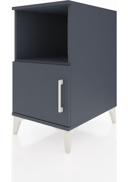 Kronos Komodin 2 Raflı Tek Kapaklı 44X59X80 Antrasit-Antrasit modelleri