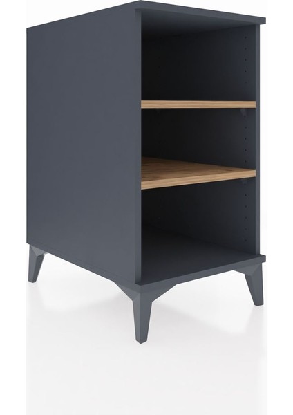 Kronos Komodin 2 Raflı 44X59X80 Antrasit-Çam fiyatları