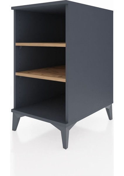 Kronos Komodin 2 Raflı 44X59X80 Antrasit-Çam modelleri