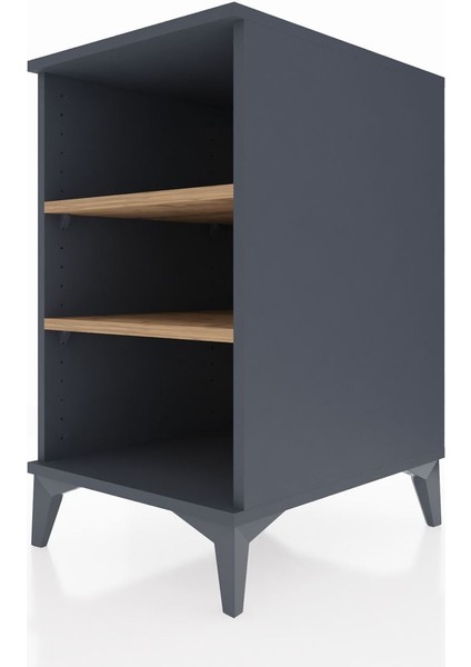 Kronos Komodin 2 Raflı 44X59X80 Antrasit-Çam indirimleri