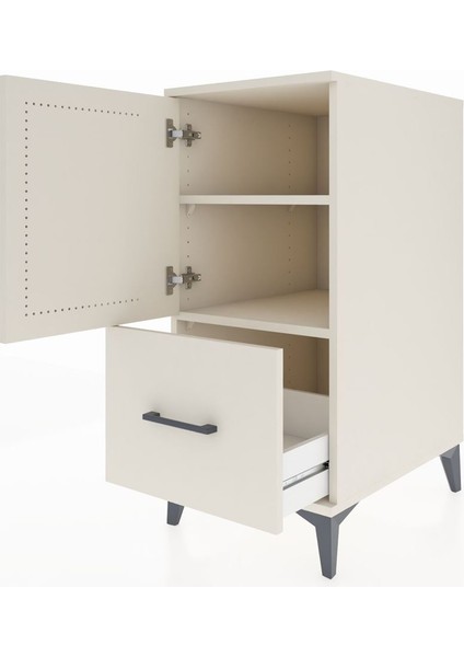 Kronos Komodin 2 Raflı Tek Çekmeceli Tek Kapaklı 44X59X96 Aytaşı-Aytaşı fırsatları