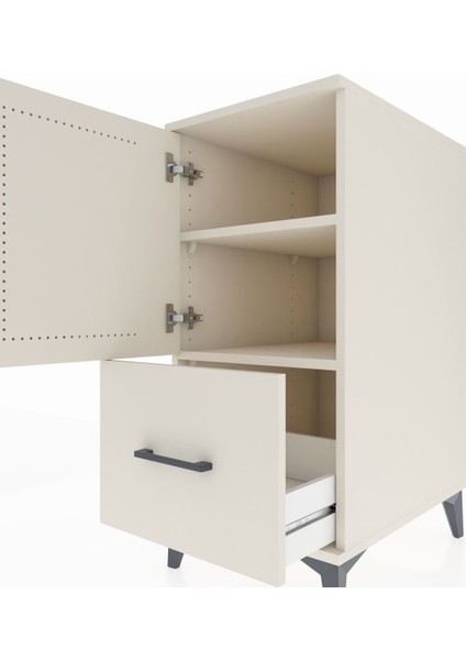 Kronos Komodin 2 Raflı Tek Çekmeceli Tek Kapaklı 44X59X96 Aytaşı-Aytaşı indirimleri