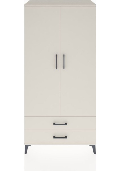 Hyperion Dolap 4 Raflı 2 Çekmeceli 2 Kapaklı 88X44X182 Aytaşı-Aytaşı