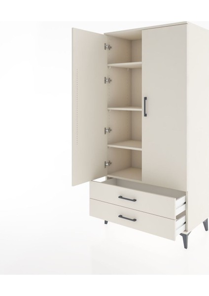 Hyperion Dolap 4 Raflı 2 Çekmeceli 2 Kapaklı 88X44X182 Aytaşı-Aytaşı fırsatları