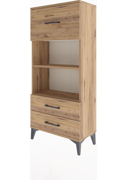 Arges Dolap 2 Raflı 3 Çekmeceli 60X30X134 Çam-Çam modelleri