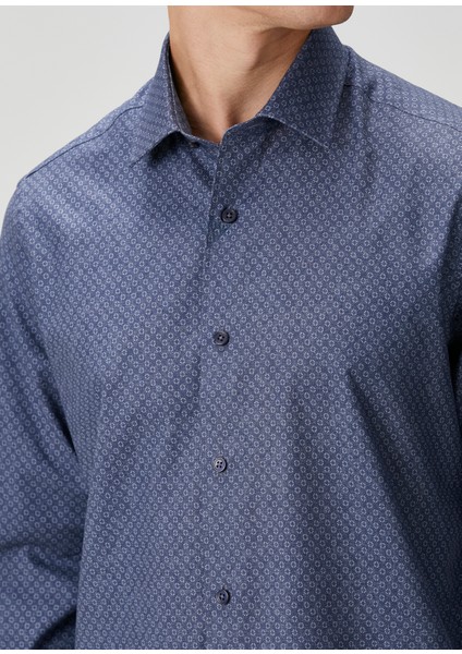 Custom Fit Lacivert Gömlek indirimleri