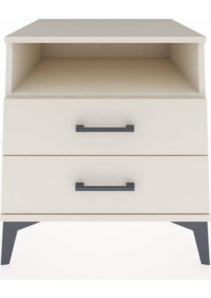 Kronos Komodin Tek Raflı 2 Çekmeceli 60X59X64 Aytaşı-Aytaşı