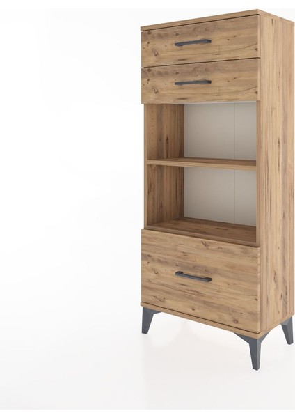 Hyperion Dolap 2 Raflı 3 Çekmeceli 60X44X134 Çam-Çam modelleri