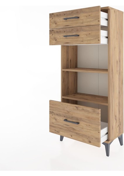 Hyperion Dolap 2 Raflı 3 Çekmeceli 60X44X134 Çam-Çam fırsatları