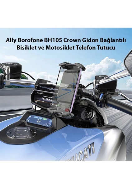 Ally Borofone BH105 Crown Gidon Bağlantılı Bisiklet ve Motosiklet Telefon TUTUCU-(1903) fiyatları