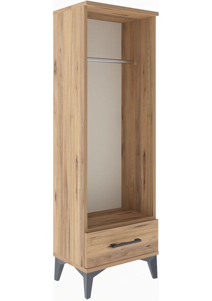 Arges Dolap Tek Raflı Tek Çekmeceli Tek Askılı 44X30X134 Çam-Çam fiyatları