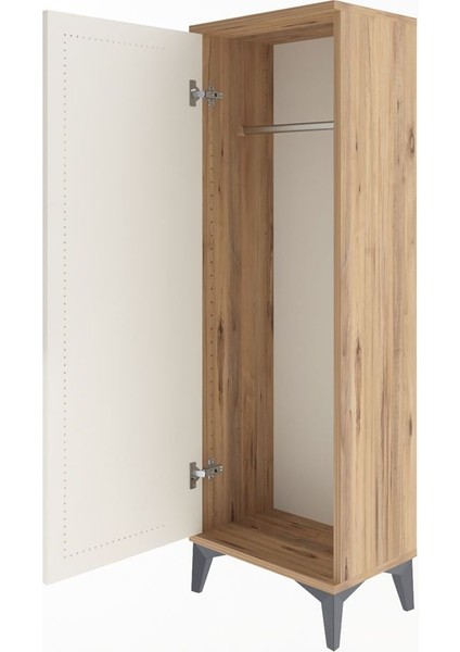 Arges Dolap Tek Kapaklı Tek Askılı 44X30X134 Çam-Aytaşı fırsatları