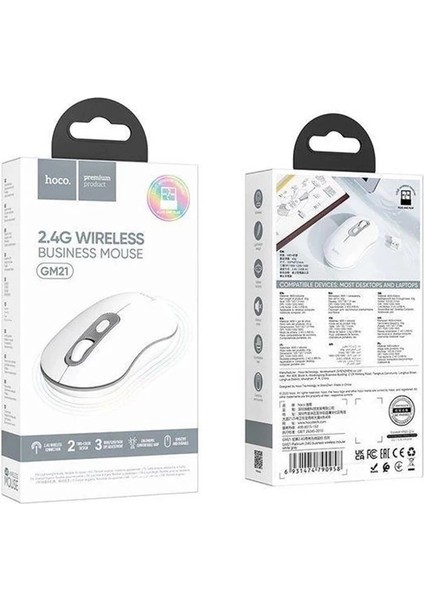 Hoco GM21 Platinium 1600DPI 2.4g Bluetooth Kablosuz Optik MOUSE-(1903)