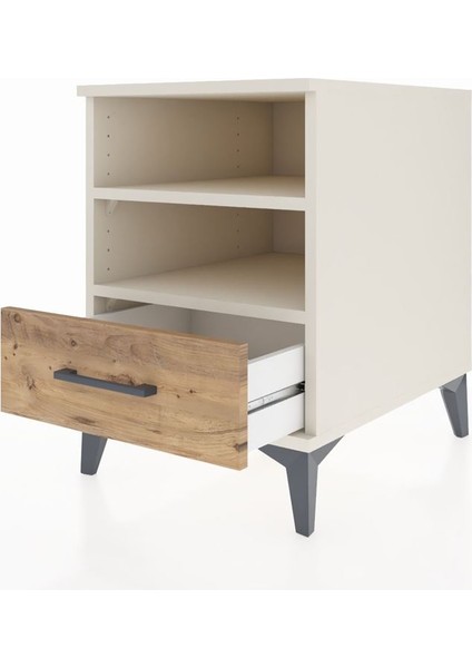 Kronos Komodin 2 Raflı Tek Çekmeceli 44X59X64 Aytaşı-Çam fırsatları