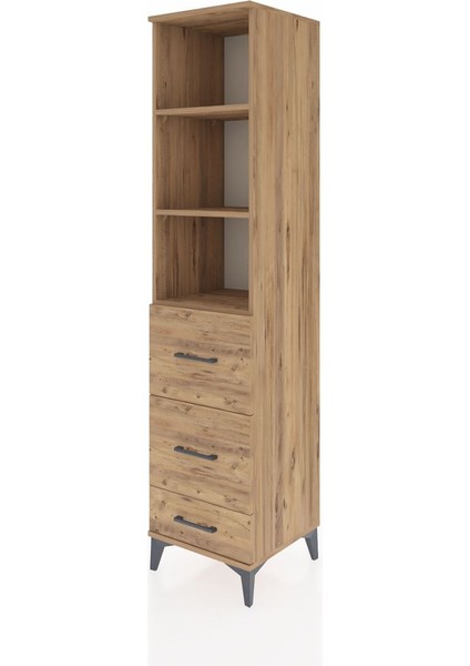 Hyperion Dolap 3 Raflı 3 Çekmeceli 44X44X195 Çam-Çam modelleri