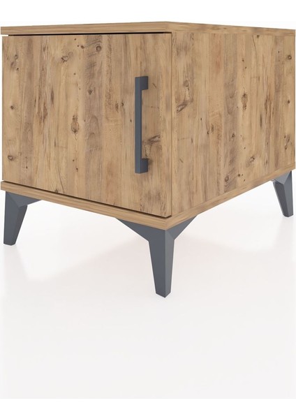 Kronos Komodin Tek Raflı Tek Kapaklı 44X59X48 Çam-Çam modelleri