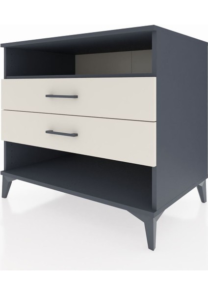 Kronos Şifonyer Tek Raflı 2 Çekmeceli 88X59X80 Antrasit-Aytaşı modelleri