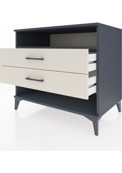 Kronos Şifonyer Tek Raflı 2 Çekmeceli 88X59X80 Antrasit-Aytaşı fırsatları