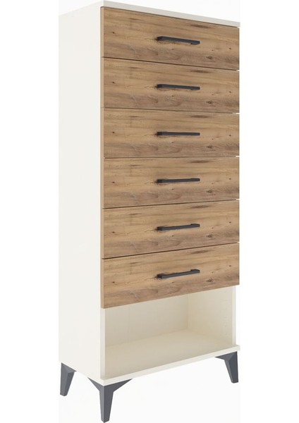 Arges Dolap 6 Çekmeceli 60X30X134 Aytaşı-Çam fiyatları
