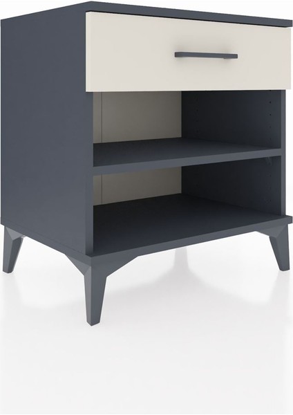 Hyperion Komodin Tek Raflı Tek Çekmeceli 60X44X64 Antrasit-Aytaşı fiyatları