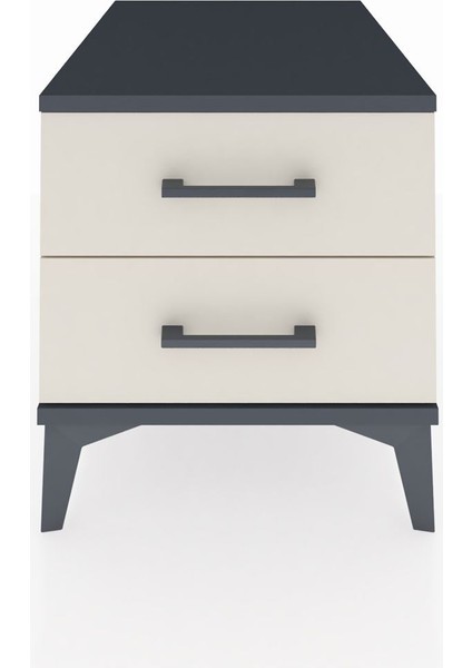 Kronos Komodin 2 Çekmeceli 44X59X48 Antrasit-Aytaşı