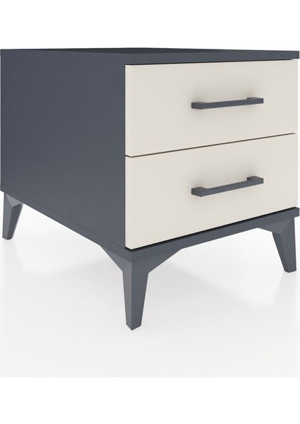 Kronos Komodin 2 Çekmeceli 44X59X48 Antrasit-Aytaşı fiyatları