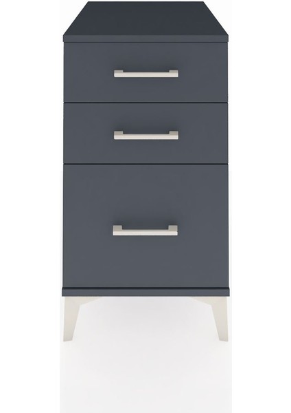 Kronos Komodin 3 Çekmeceli 44X59X80 Antrasit-Antrasit