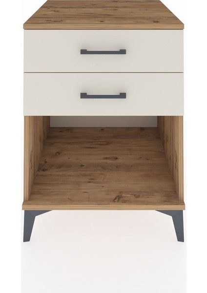 Kronos Komodin 2 Çekmeceli 60X59X80 Çam-Aytaşı