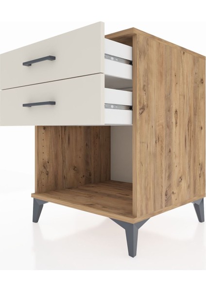 Kronos Komodin 2 Çekmeceli 60X59X80 Çam-Aytaşı indirimleri