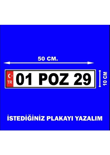 Plaka Yazı Sticker Yapıştırma Etiket Oto Aksesuar (1 Adet)