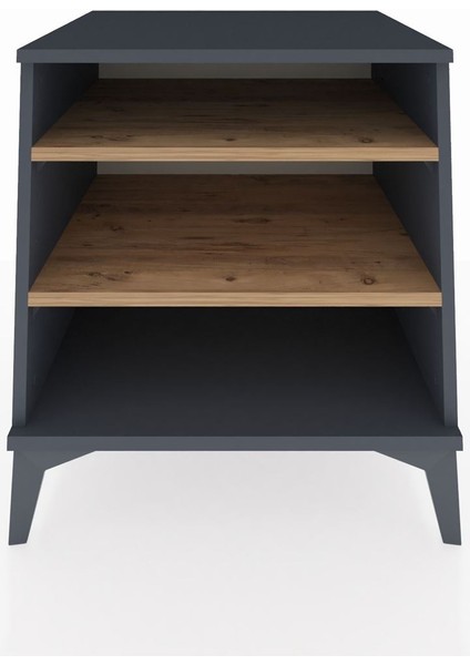 Kronos Komodin 2 Raflı 60X59X64 Antrasit-Çam