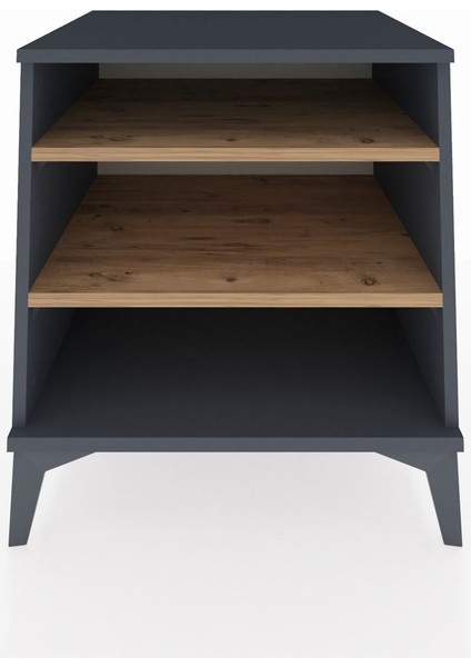 Kronos Komodin 2 Raflı 60X59X64 Antrasit-Çam fiyatları