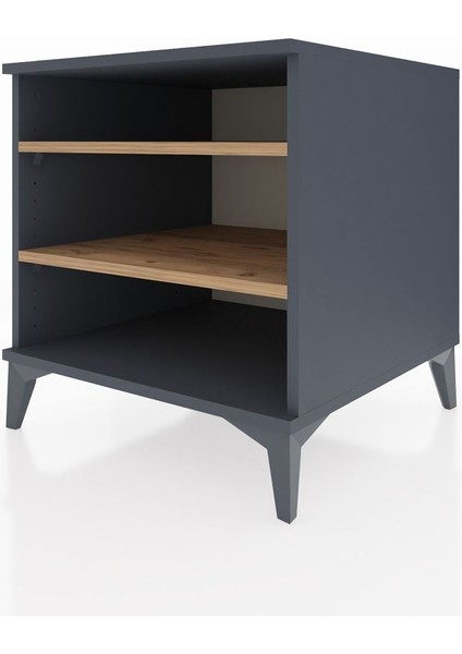 Kronos Komodin 2 Raflı 60X59X64 Antrasit-Çam indirimleri