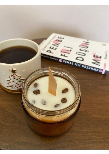 Kahve Çekirdekli Amber Kavanoz Kokulu Mum modelleri