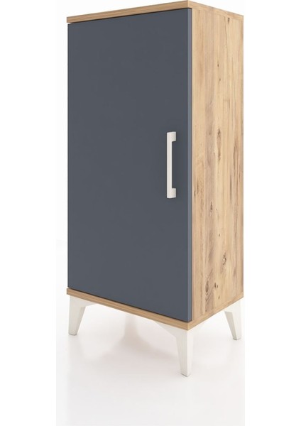 Arges Komodin 2 Raflı Tek Kapaklı 44X30X96 Çam-Antrasit modelleri